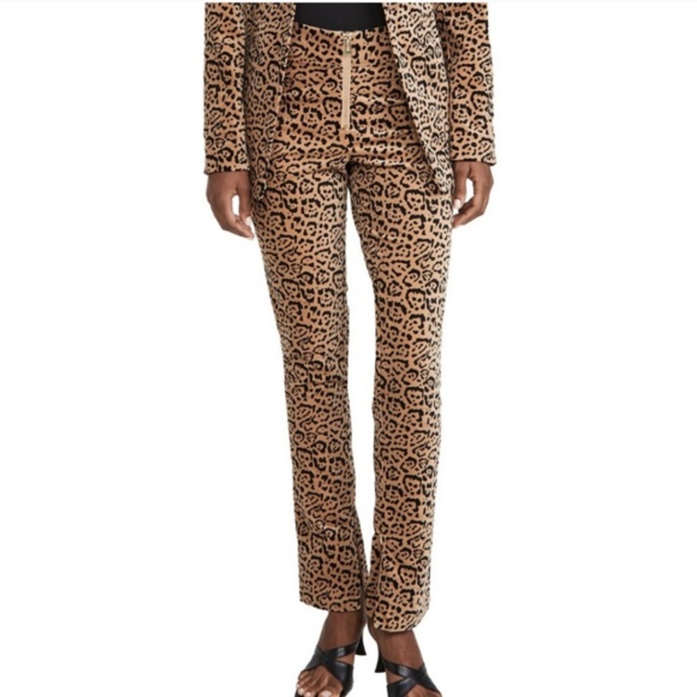 NWOT Good American Velvet Leopard Suit Pants